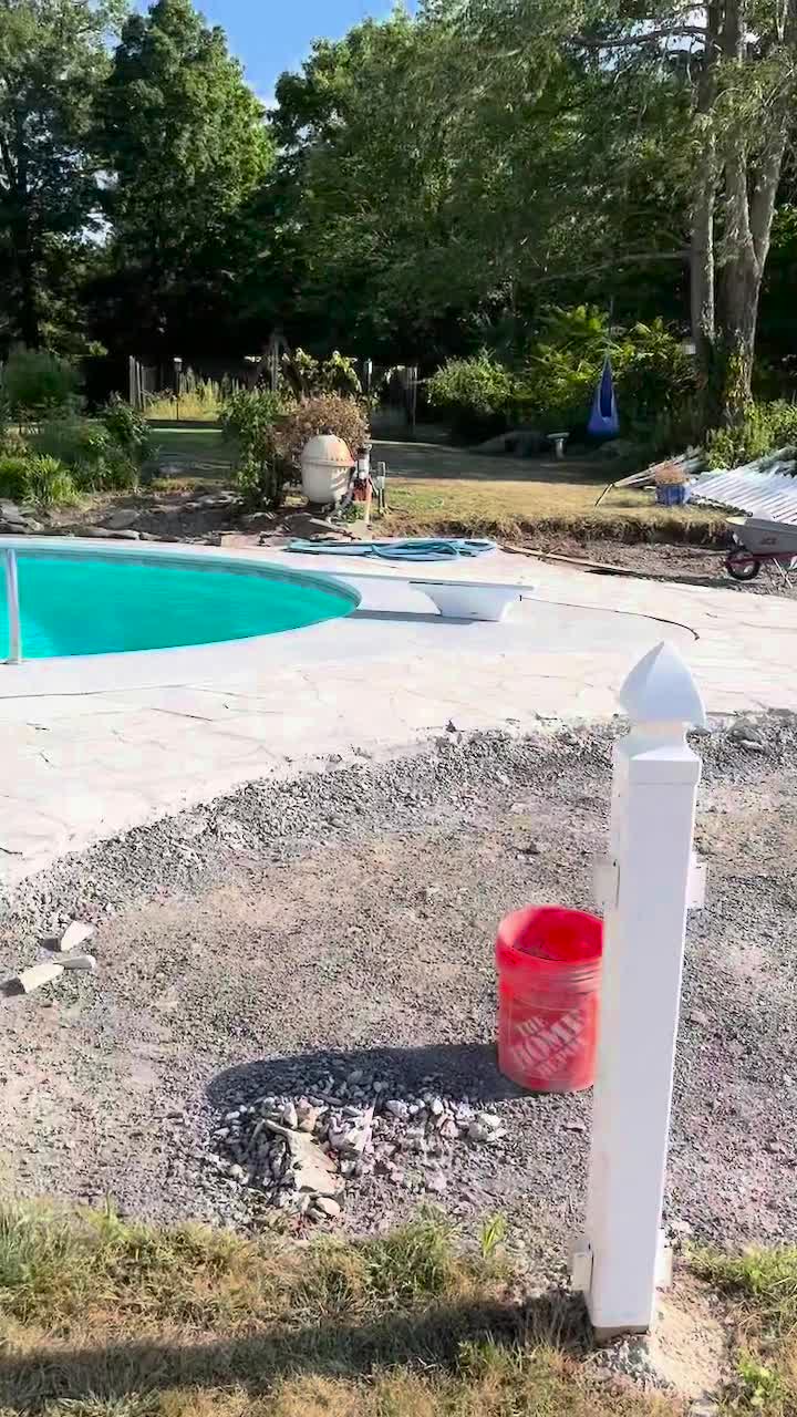 Pool Deck Demolition and Reshape — during (video)
