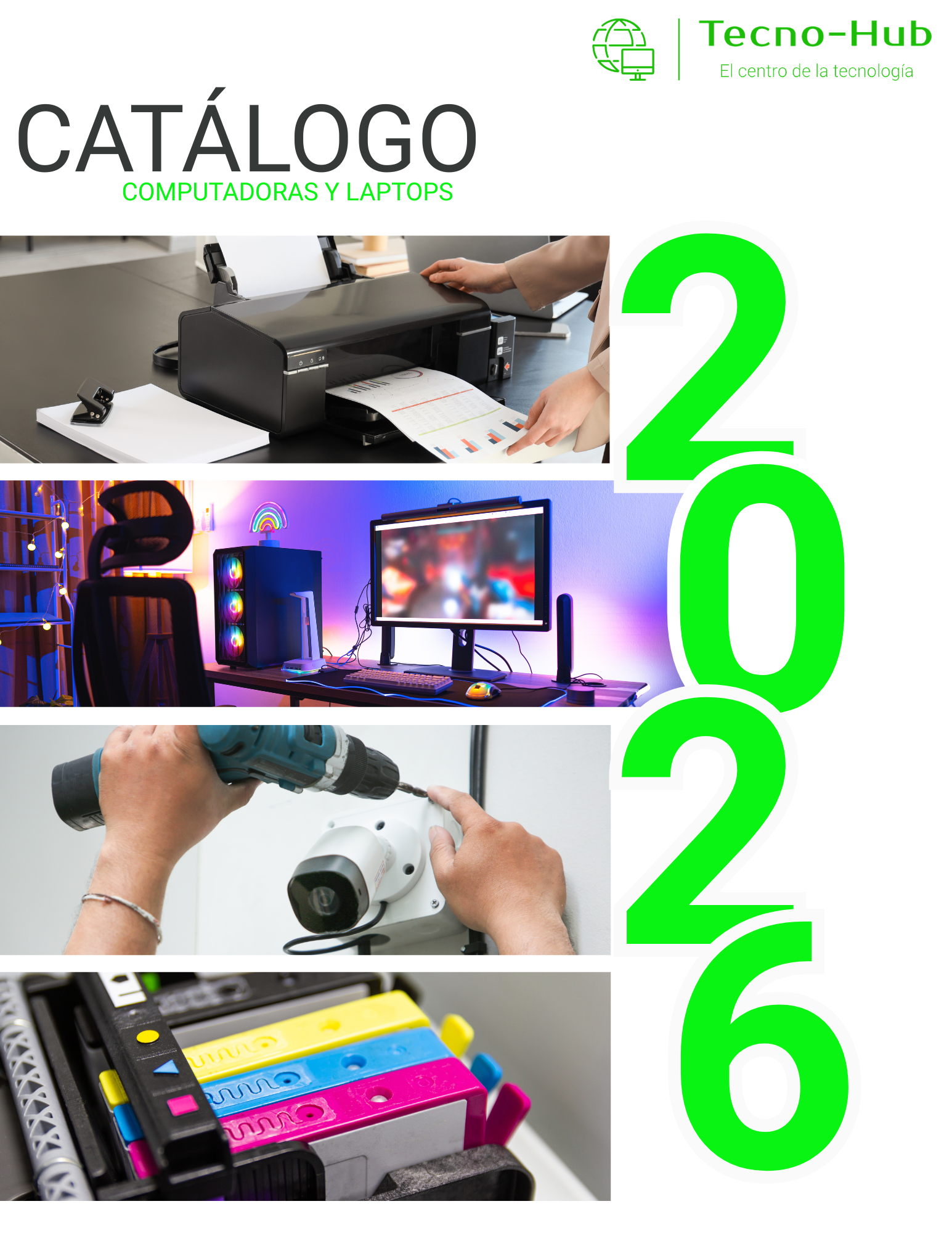 Portada de catalogo de computadoras y laptops