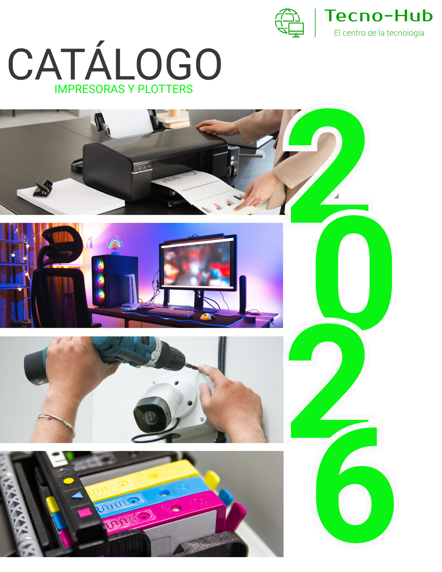 Portada de catalogo de impresoras y plotters