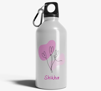 Personalized [Designer] Sipper Bottle 650ML White | Love Art With Name