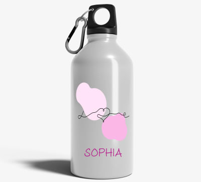 Personalized [Designer] Sipper Bottle 650ML White | Love Art With Name