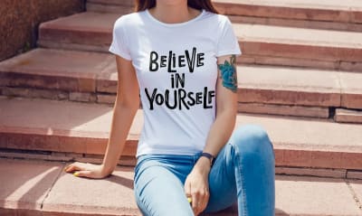 Believe in Yourself Printed T Shirt