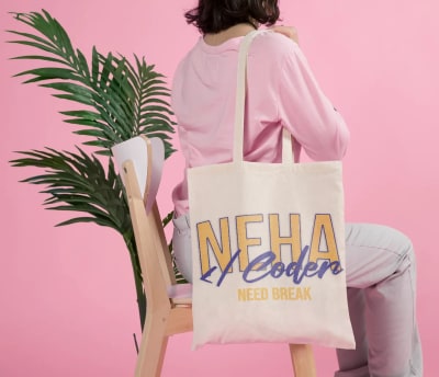 Personalized Tote Bag - Coder Need Break - Personalized with coder name