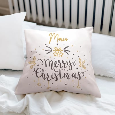 Personalized Merry Christmas Customized Cushion with Name