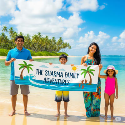 Set of 4 Family Beach Towels – Sharma Family Adventure