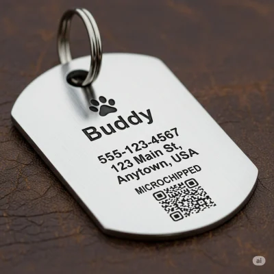 Custom Engraved Dog Tag – Bone Shape
