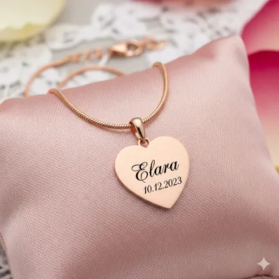 Engraved Necklace For Her