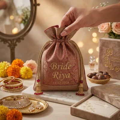 Personalized Wedding Potli Bag
