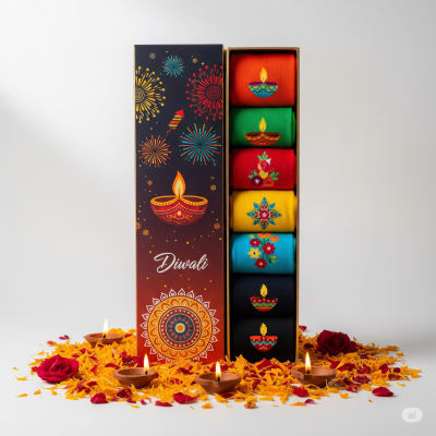 Diwali Family Socks Hamper – 4 Pairs