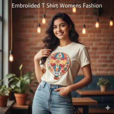 Embroidered T Shirt Womens
