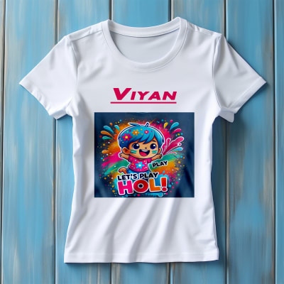 Babys First Holi Personalized T-Shirt