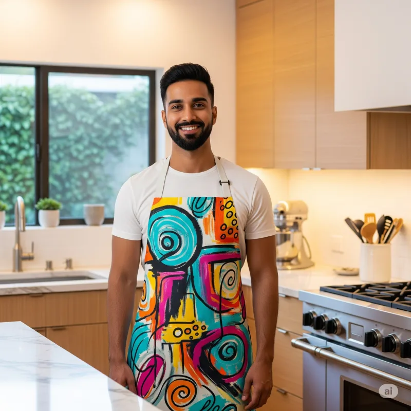 Printed Cotton Apron for Men