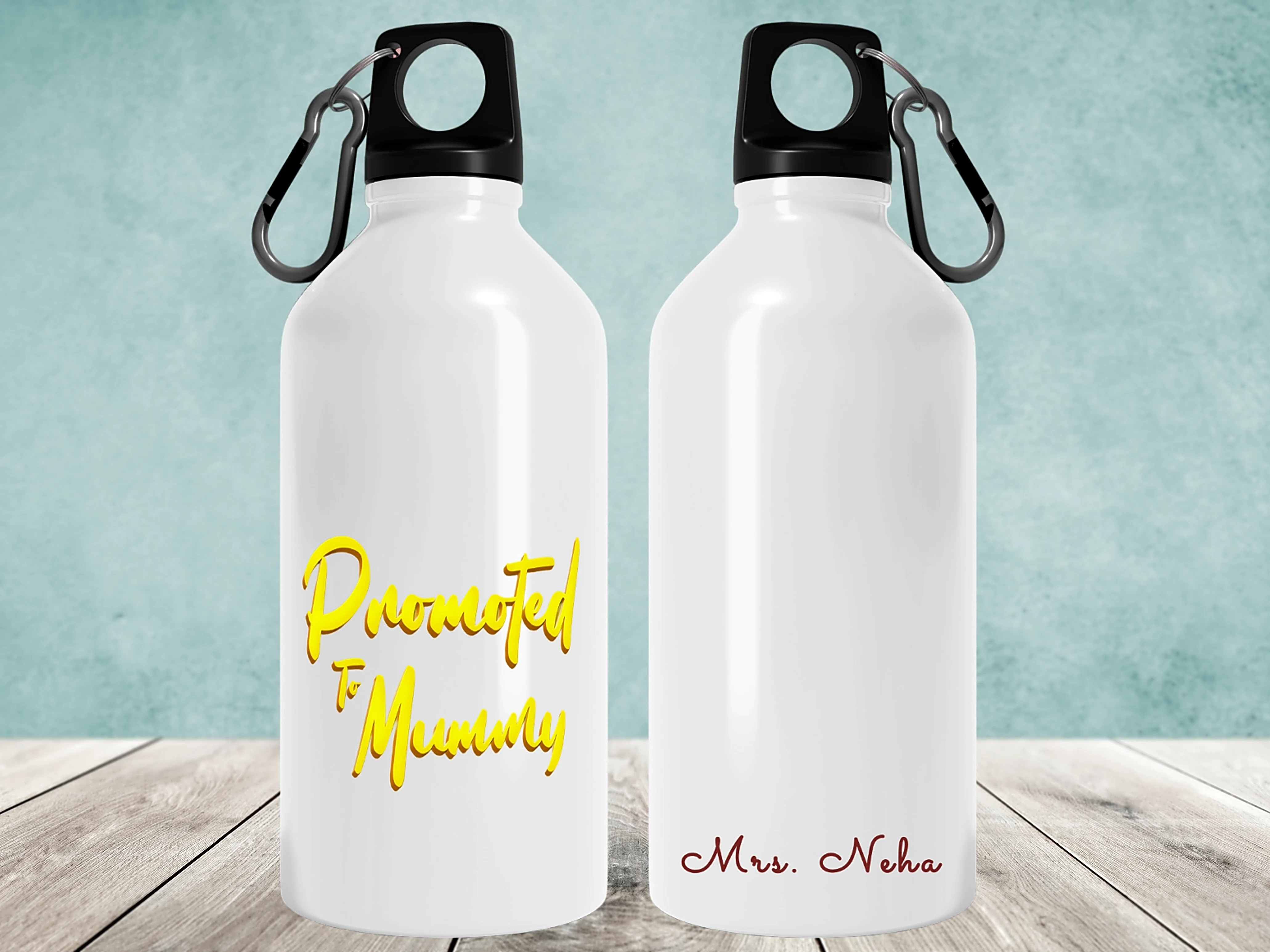 Personalize Sipper "Promoted to Mummy" Quotes with Mummy Name-4