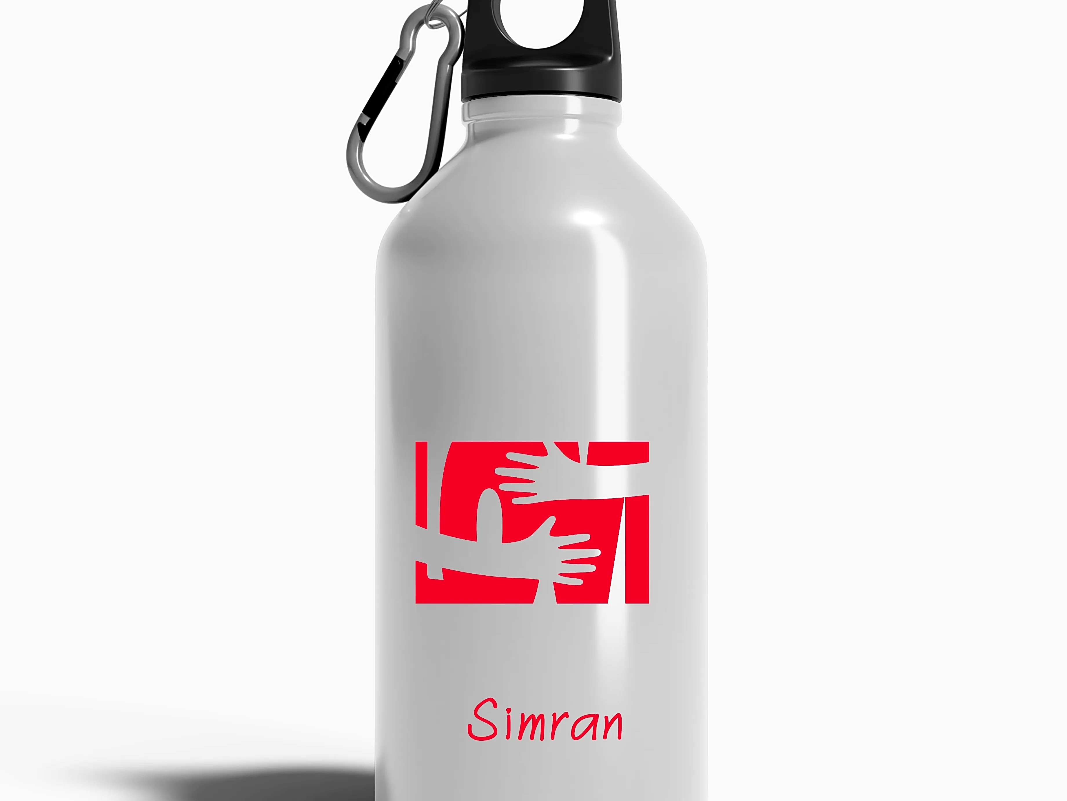 Personalized [Designer] Sipper Bottle 650ML White | Love Art With Name