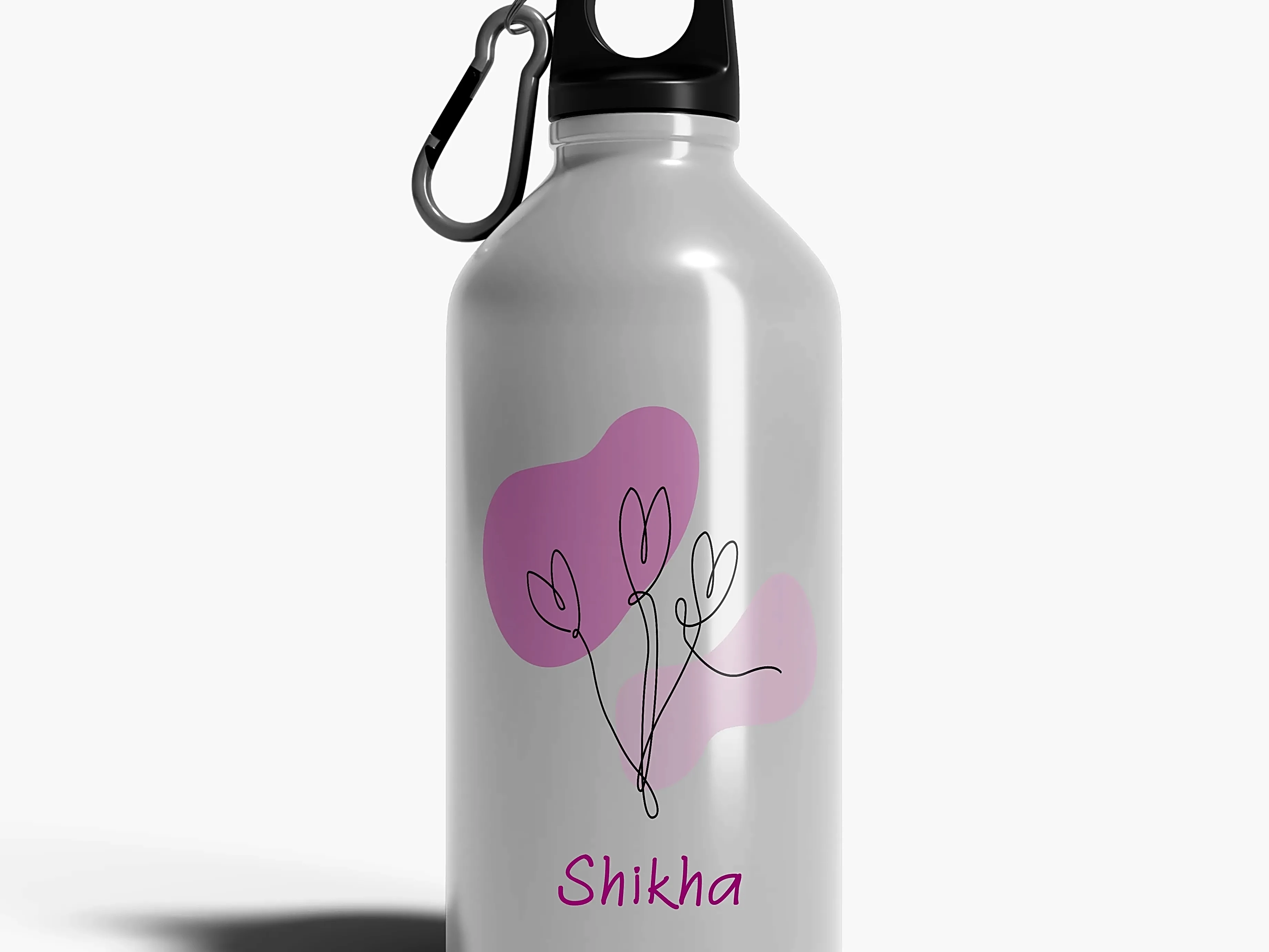 Personalized [Designer] Sipper Bottle 650ML White | Love Art With Name