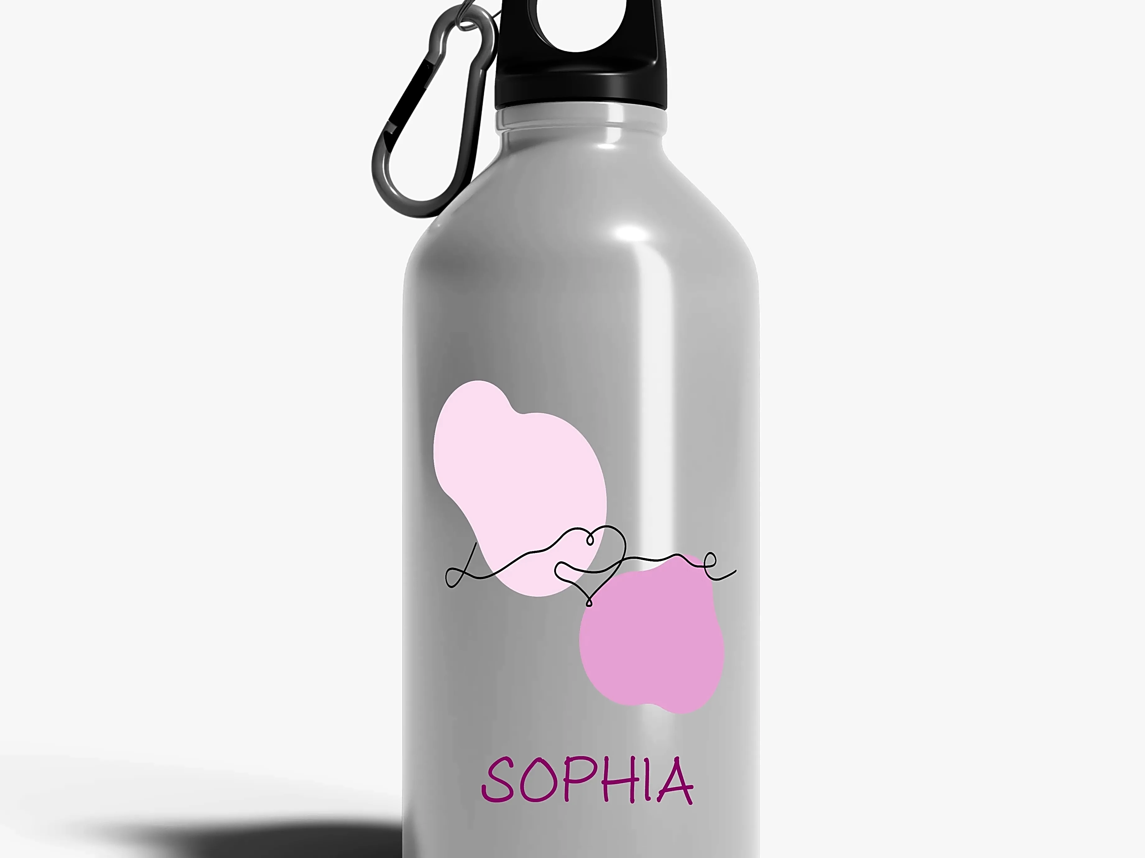 Personalized [Designer] Sipper Bottle 650ML White | Love Art With Name