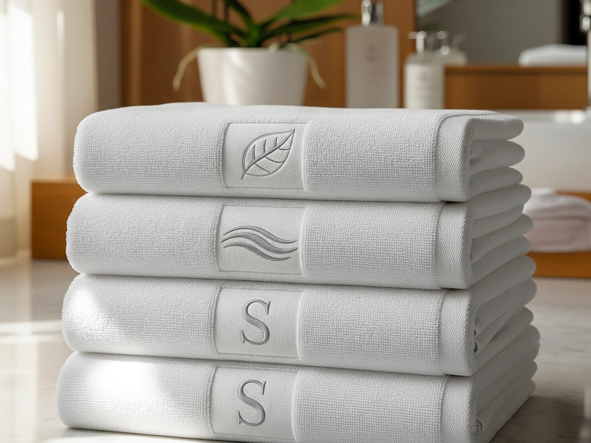 Premium Hotel Spa Logo Towels