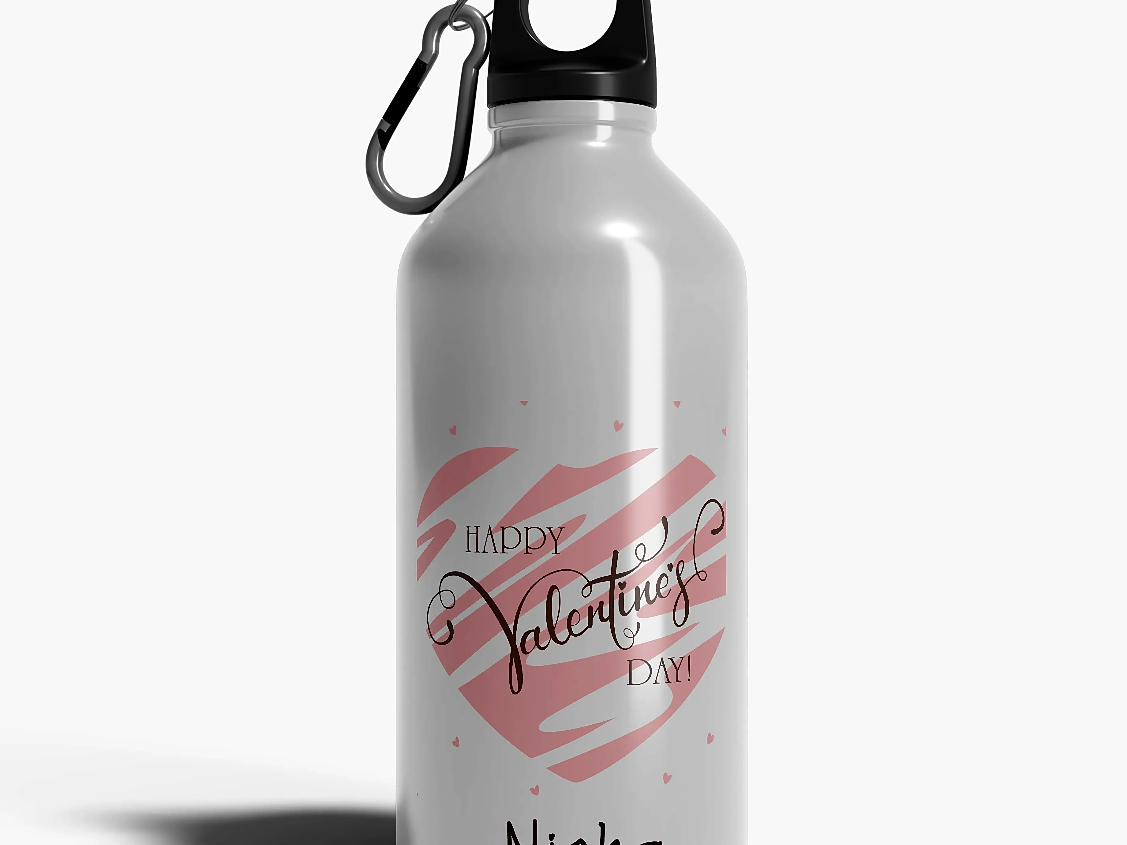 Personalized Designer Happy Valentine Day Sipper - Custom Name Sipper 