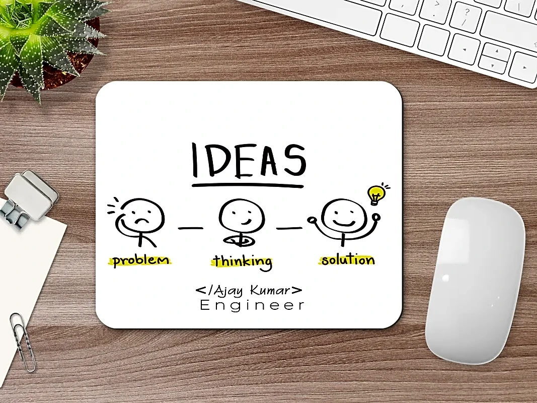 Personalized Engineer Name Digital Printed Motivational Mouse Pad – Be