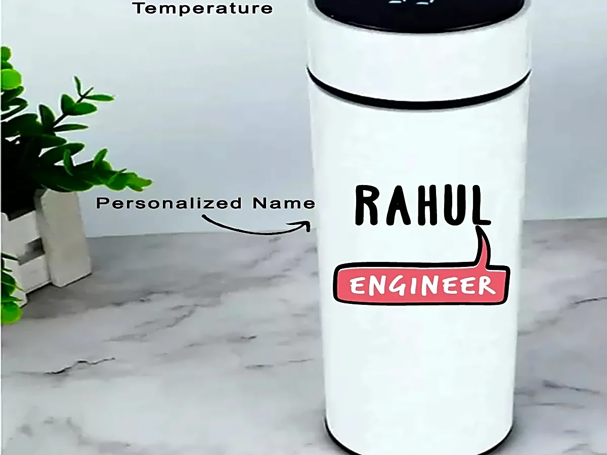 Personalized with Engineer Name Temperature Display White 500 ML Hot a