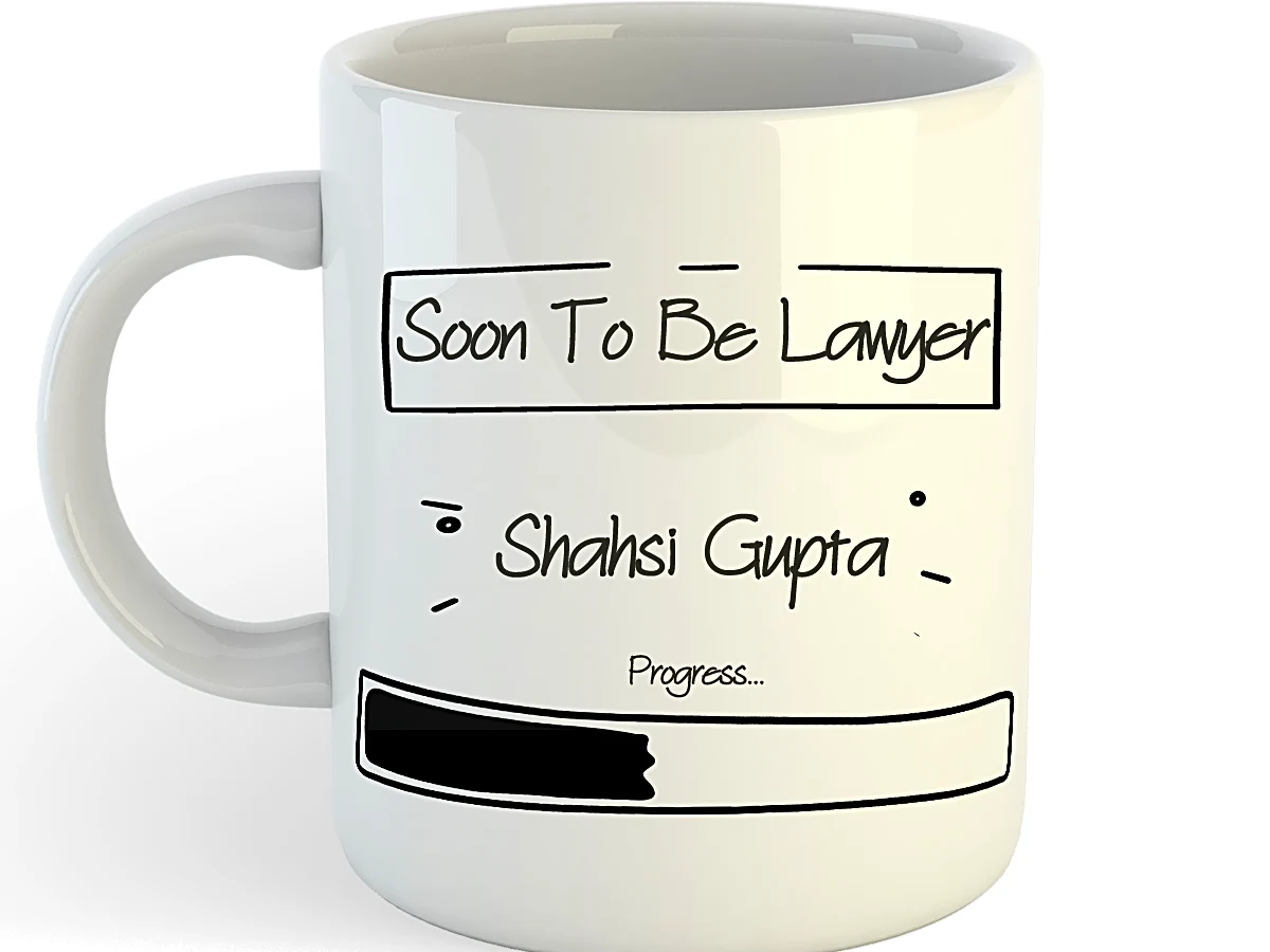 Personalized Law Student White Ceramic Mug with Funny Quotes [Soon To 