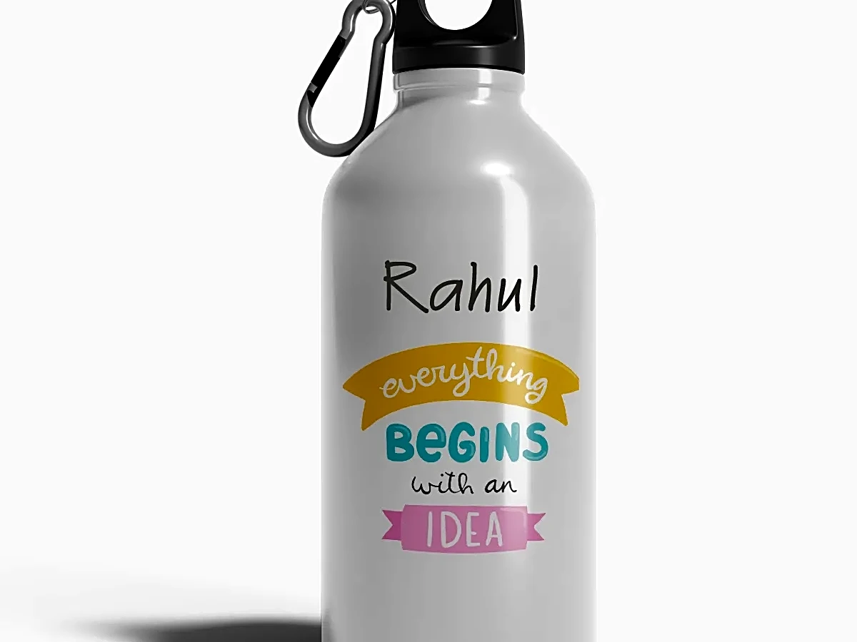 Personalized With Name [Everything Begin With An Idea]  Aluminum Sippe