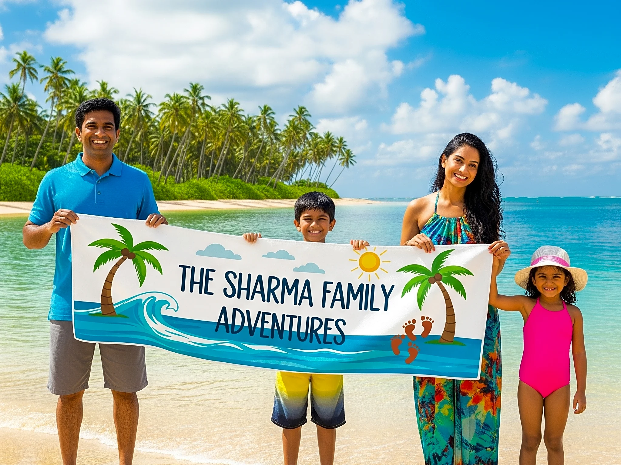 Custom Family Beach Towels