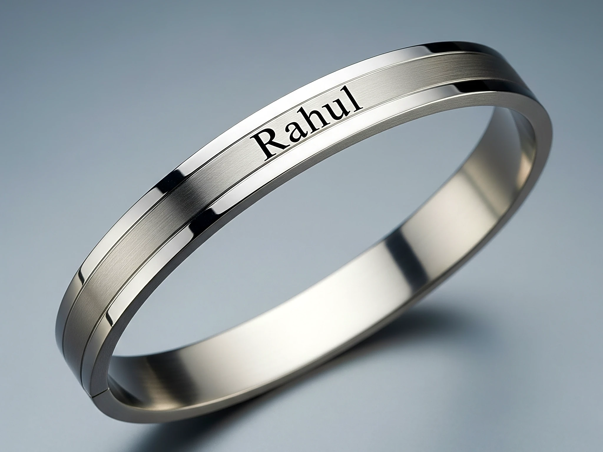 silver bracelet for men with name