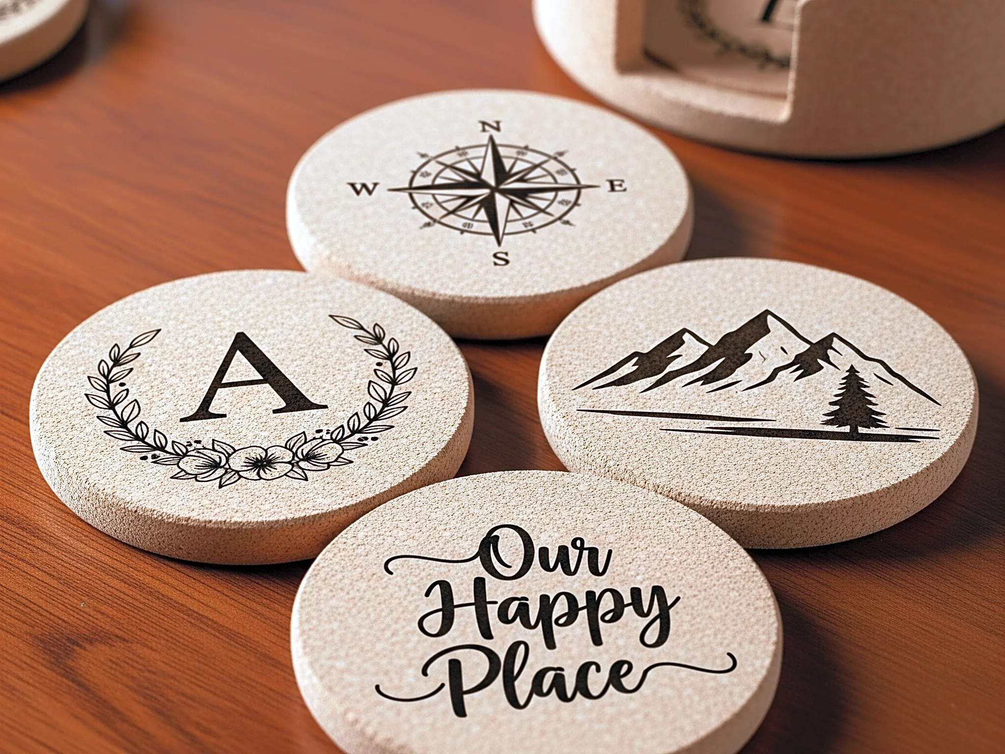 Coaster Set Personalized 6pcs