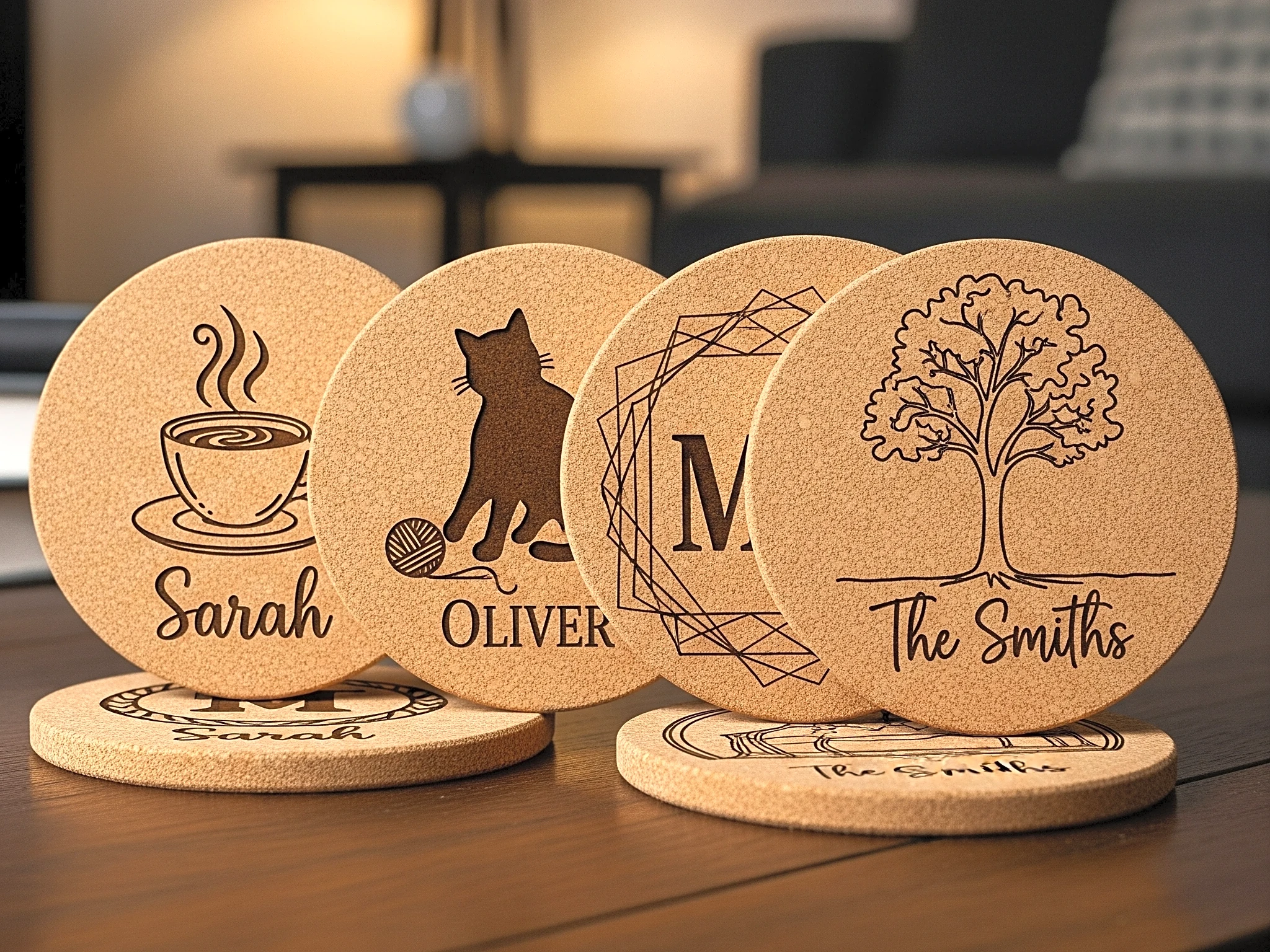 Cup Coaster Set Personalized