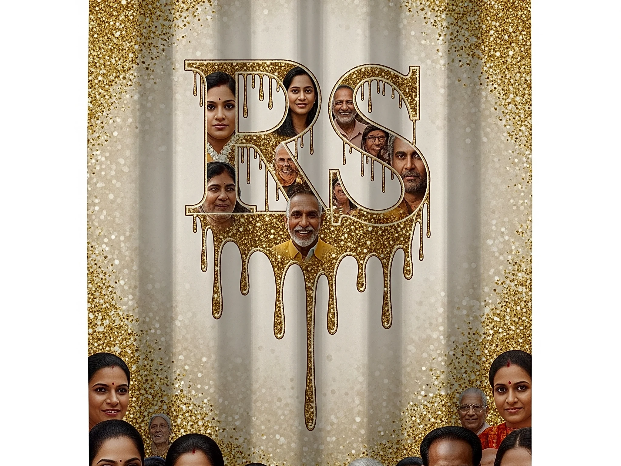 Gold Glitter Curtain