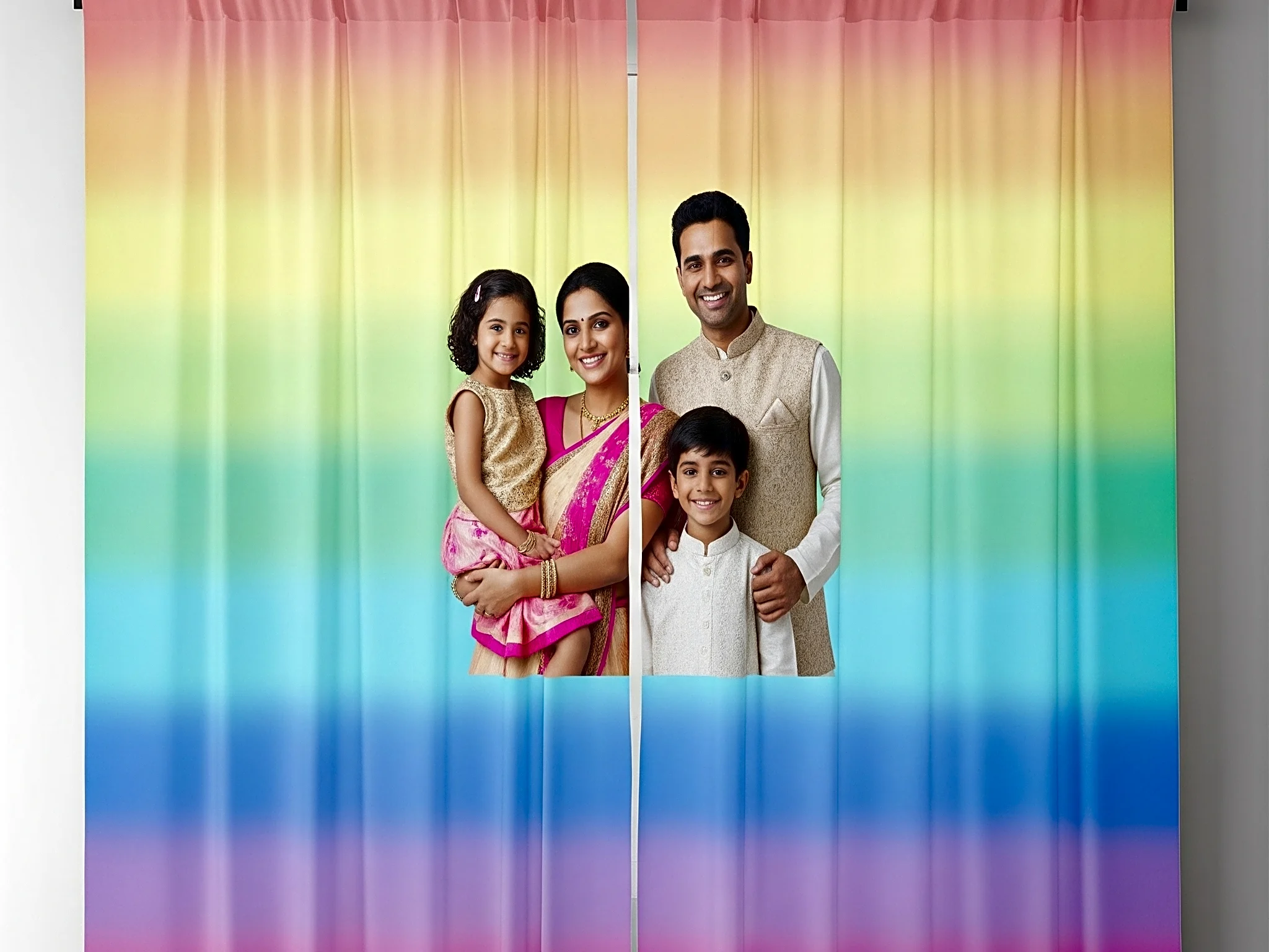 Rainbow Gradient Curtain