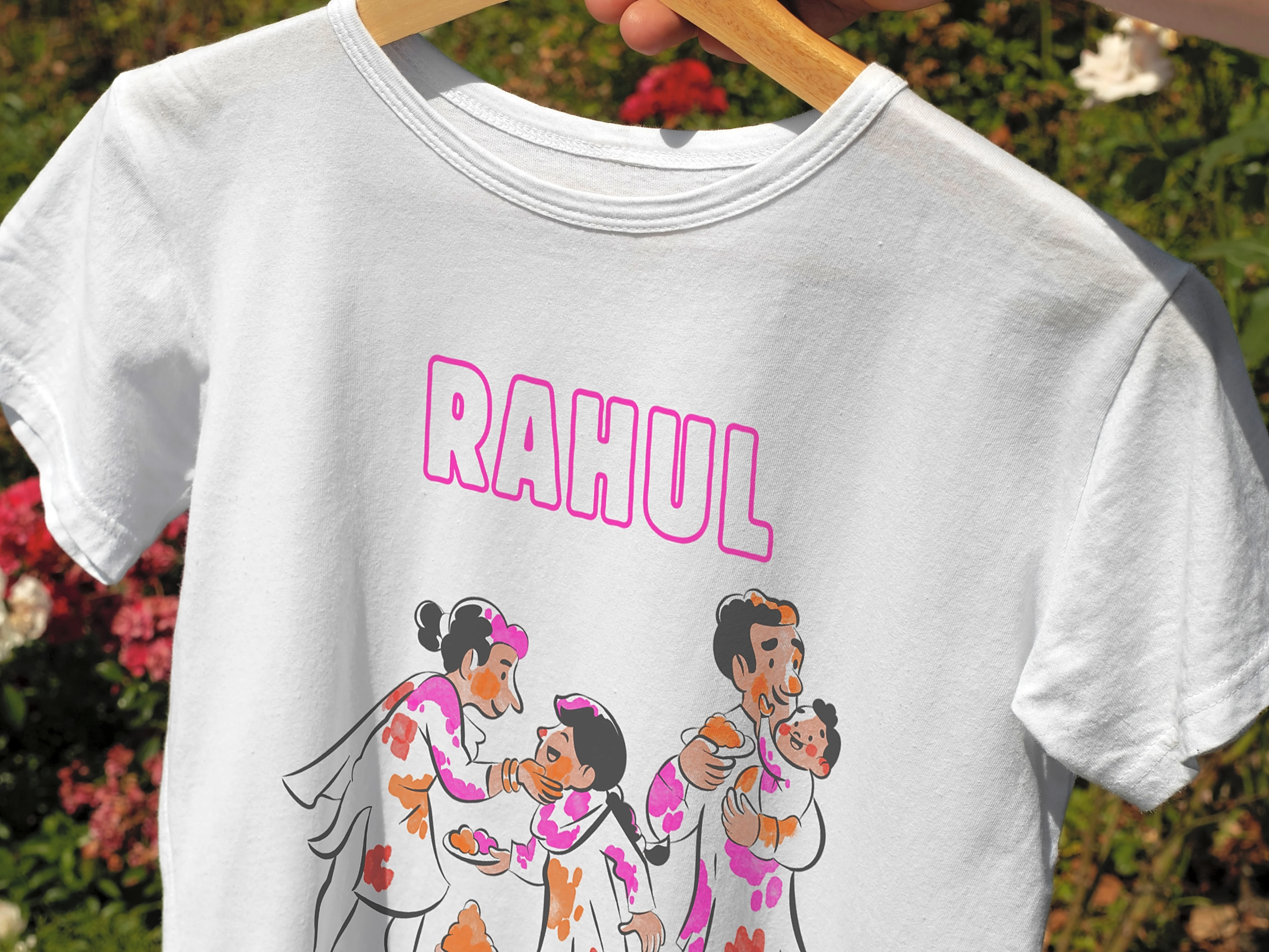 Personalized Holi T-shirt with Name