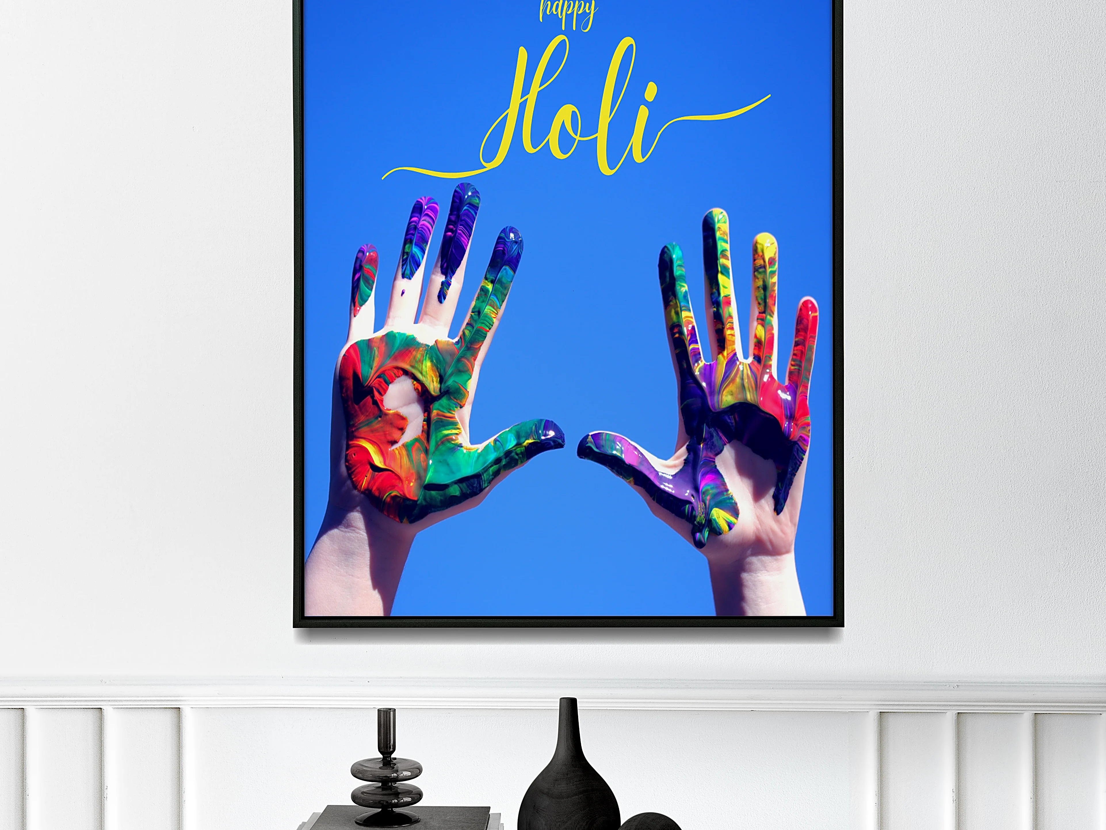 Vibrant Holi Wall Frame