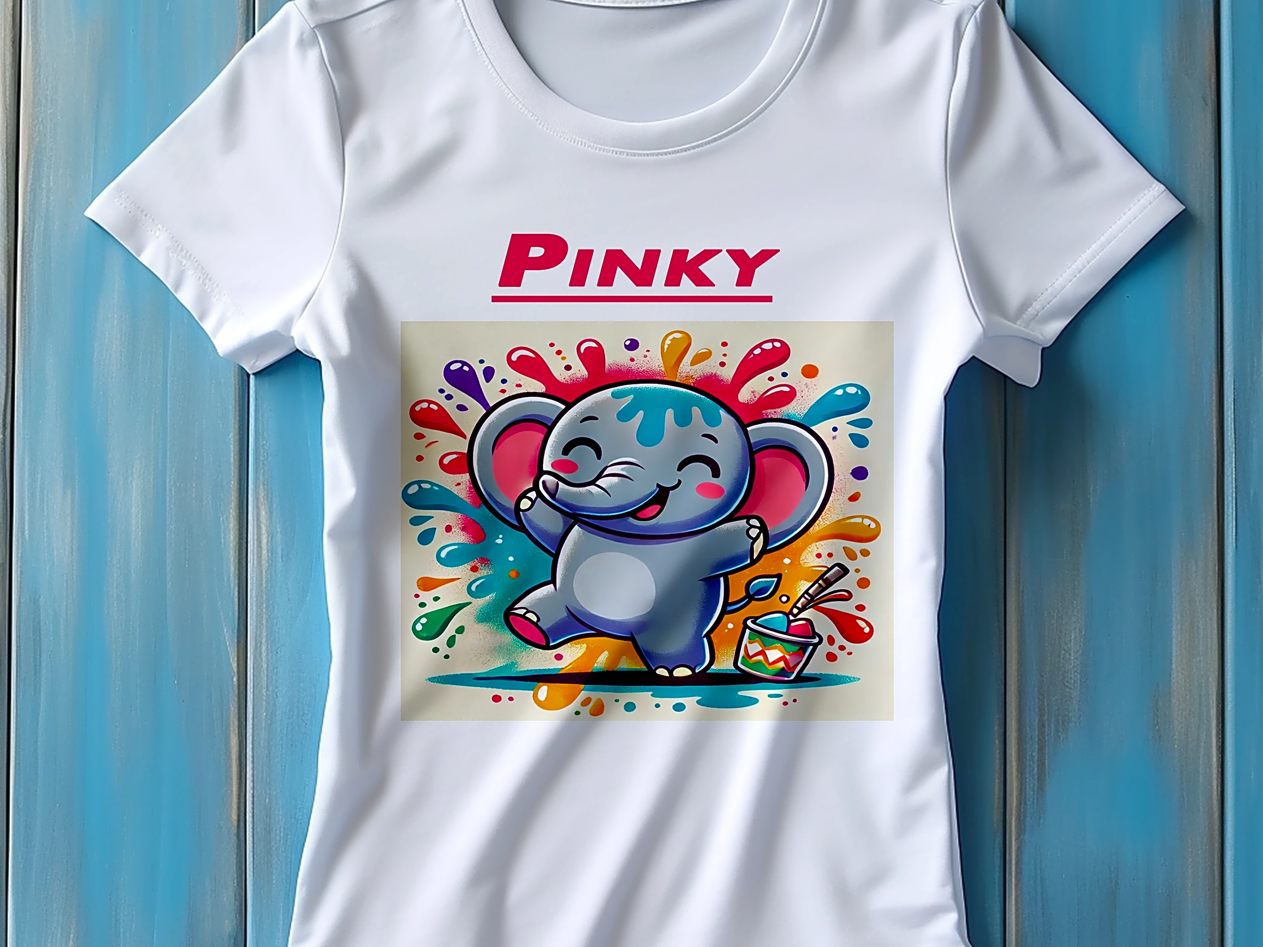 Holi Elephant Splash Tee