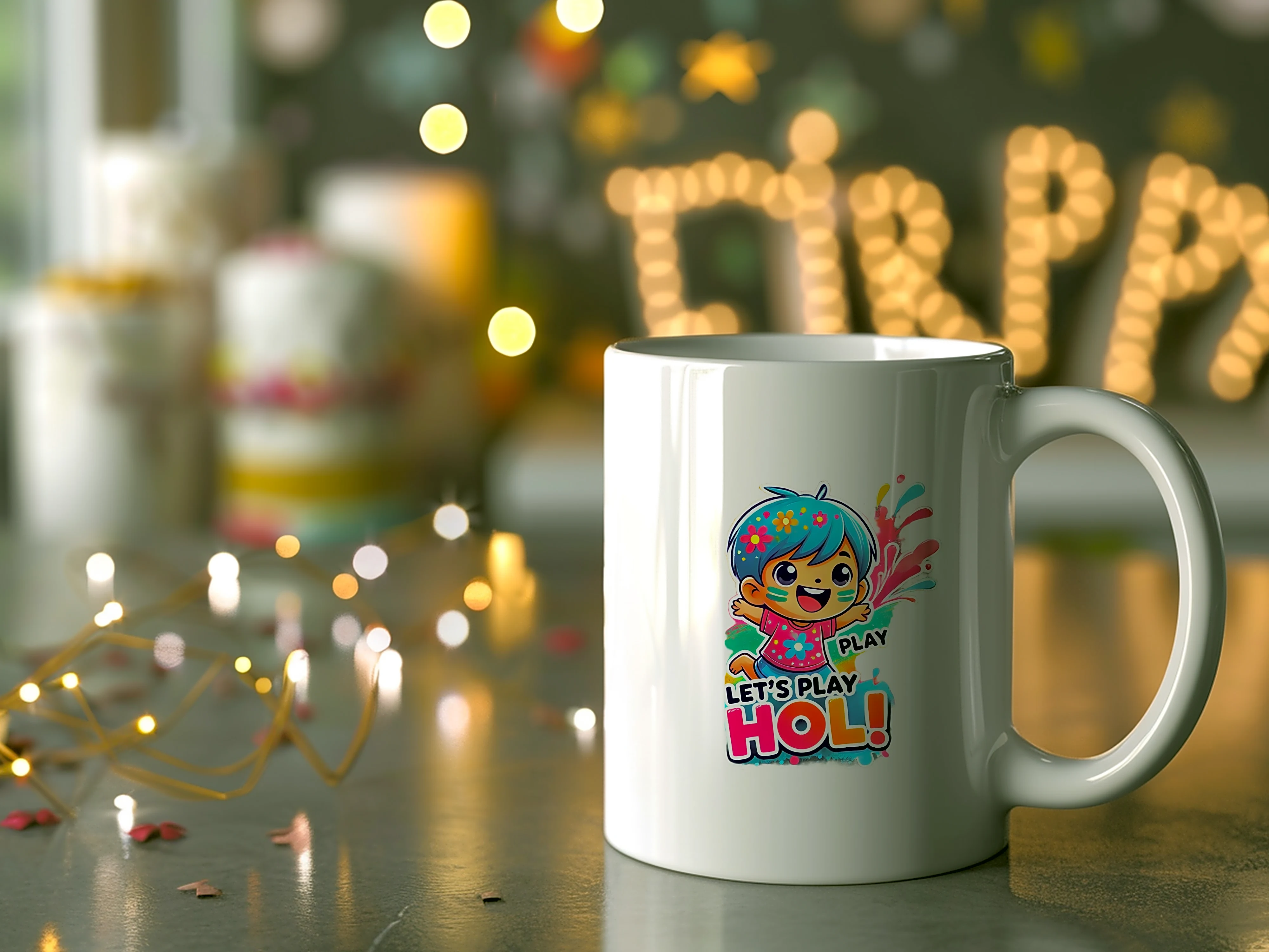 Custom Holi Mug Gift