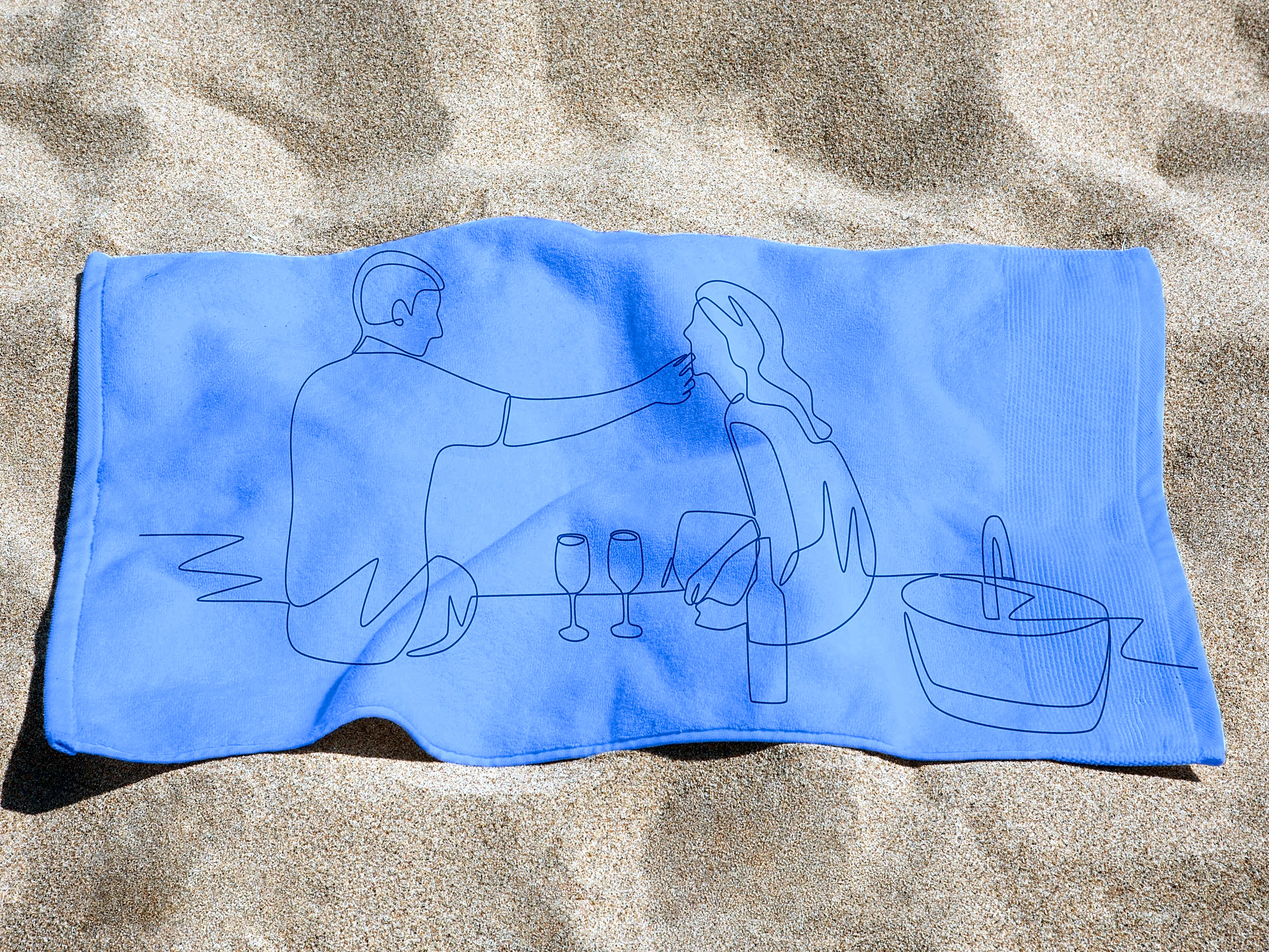 Romantic Beach Towel for Couples
