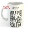 Personalized with Name [When in Doubt Pedel it Out] Ceramic Mug 11 OZ
