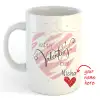 Personalized Designer Happy Valentine Day Mug - With Personalized Name