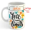 Personalized Love Without Limits Coffee-Tea Mug with personalized name