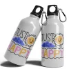Personalized With Name [Just Be Happy]  Aluminum Sipper Water Bottle