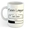 Personalized Law Student White Ceramic Mug with Funny Quotes [Lawyer i