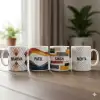 Personalized Family Name Mugs - Set of 4 Designer Mugs