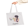 Personalized Name Tote Bag with Cute Girl