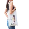 Personalized Name Tote Bag with Cute Girl