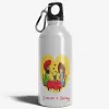 Personalized [Designer] Sipper Bottle 650ML White | Punjabi Couple Rom
