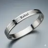 silver bracelet for men with name
