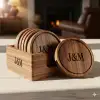 Wooden Coasters Personalized Gift