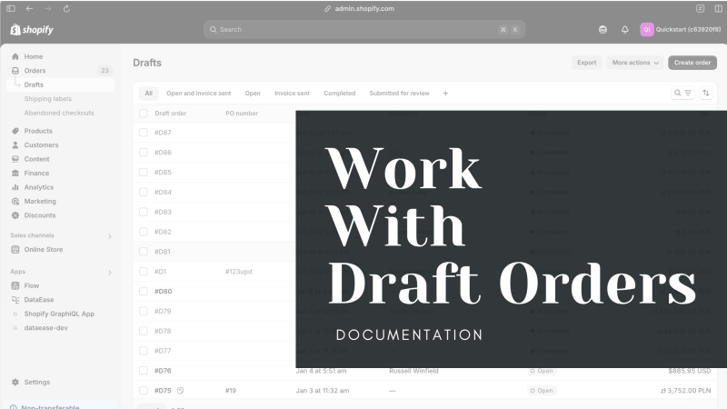 Draft Orders