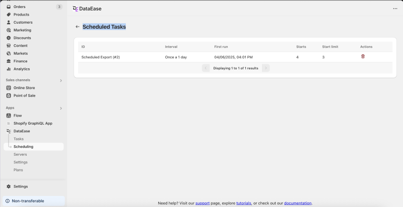 Scheduled Tasks DataEase